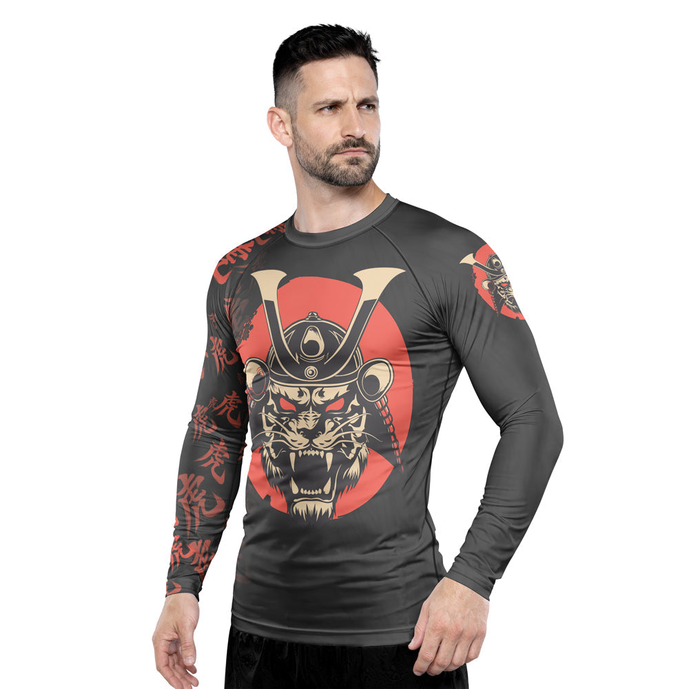 Rashninja Tiger Samurai Men's Long Sleeve Rash Guard