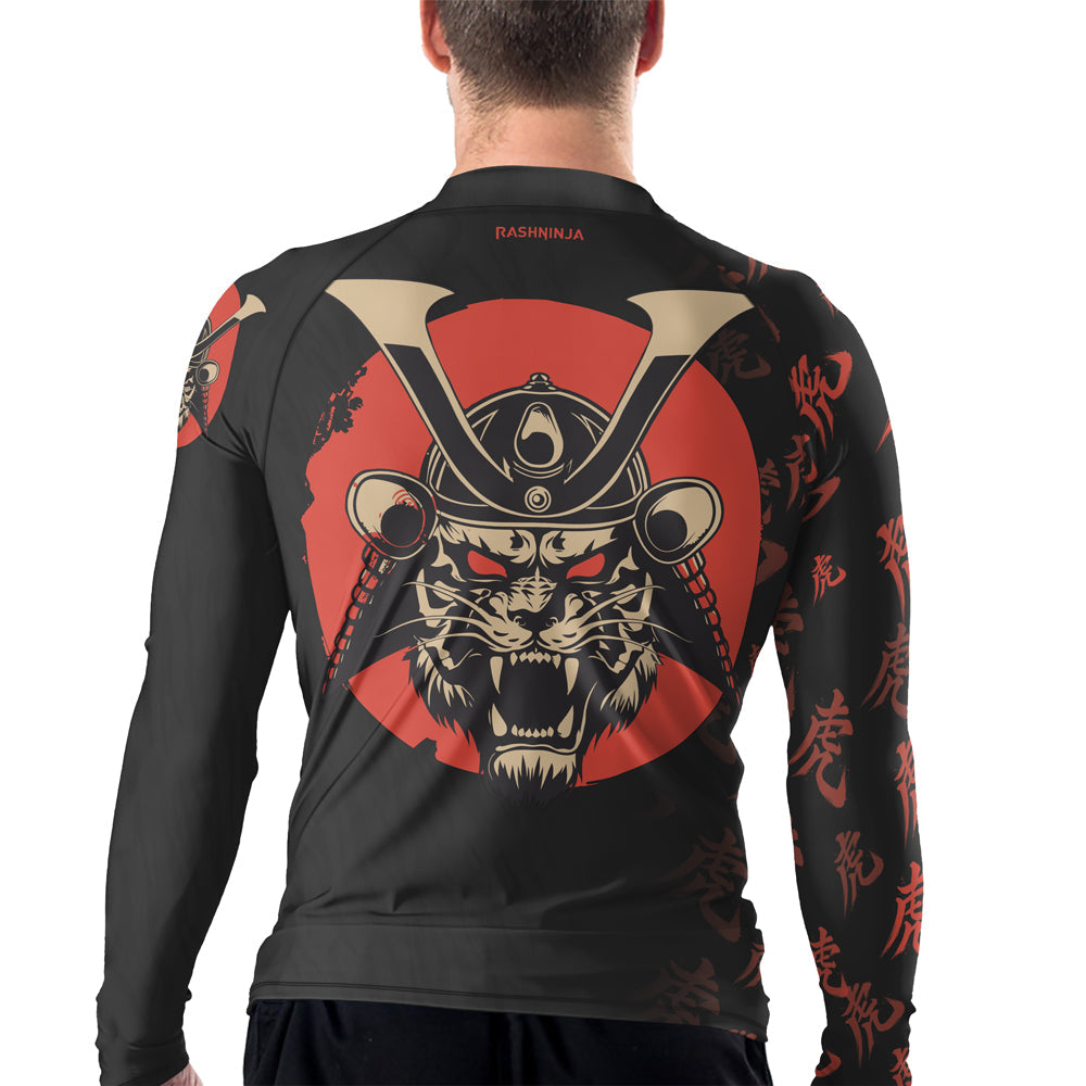 Rashninja Tiger Samurai Men's Long Sleeve Rash Guard