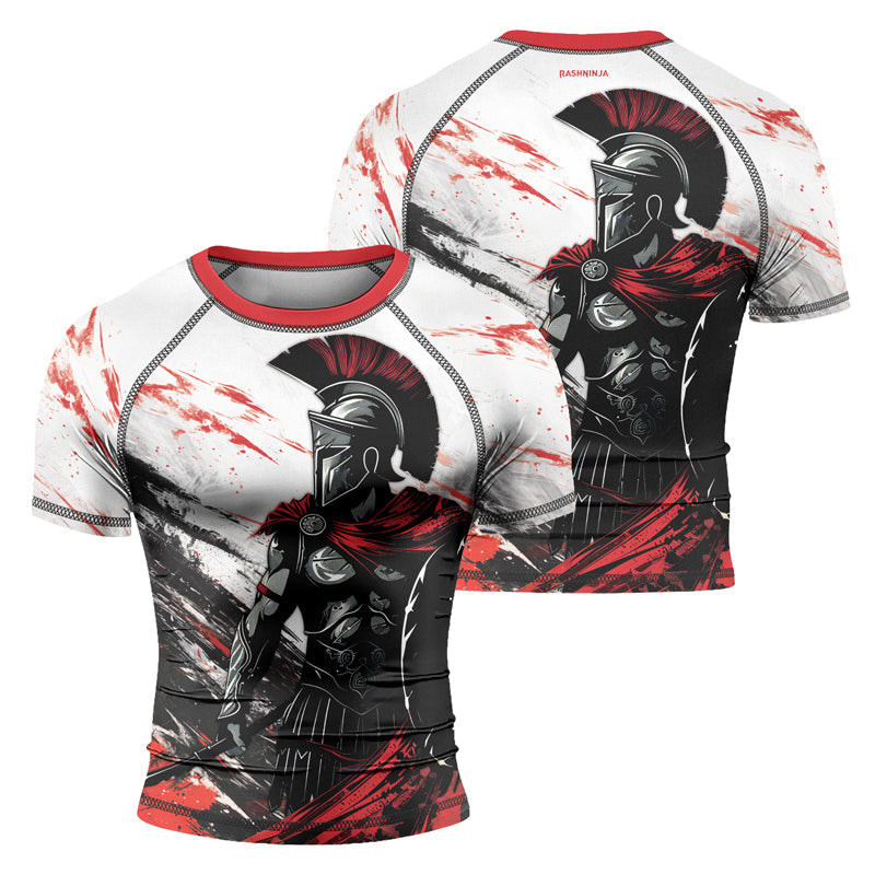 Rashninja Spartan Battle Worn Men's Short Sleeve Rash Guard