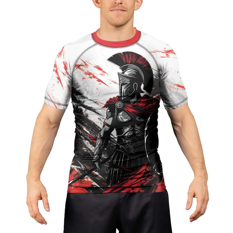 Rashninja Spartan Battle Worn Men's Short Sleeve Rash Guard