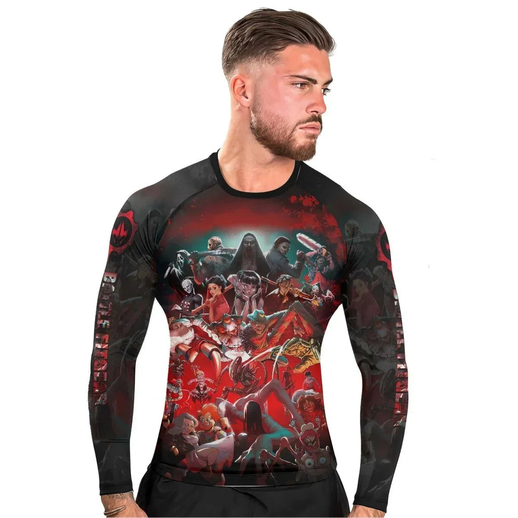 The Horror of Halloween Men's Long Sleeve Rash Guard
