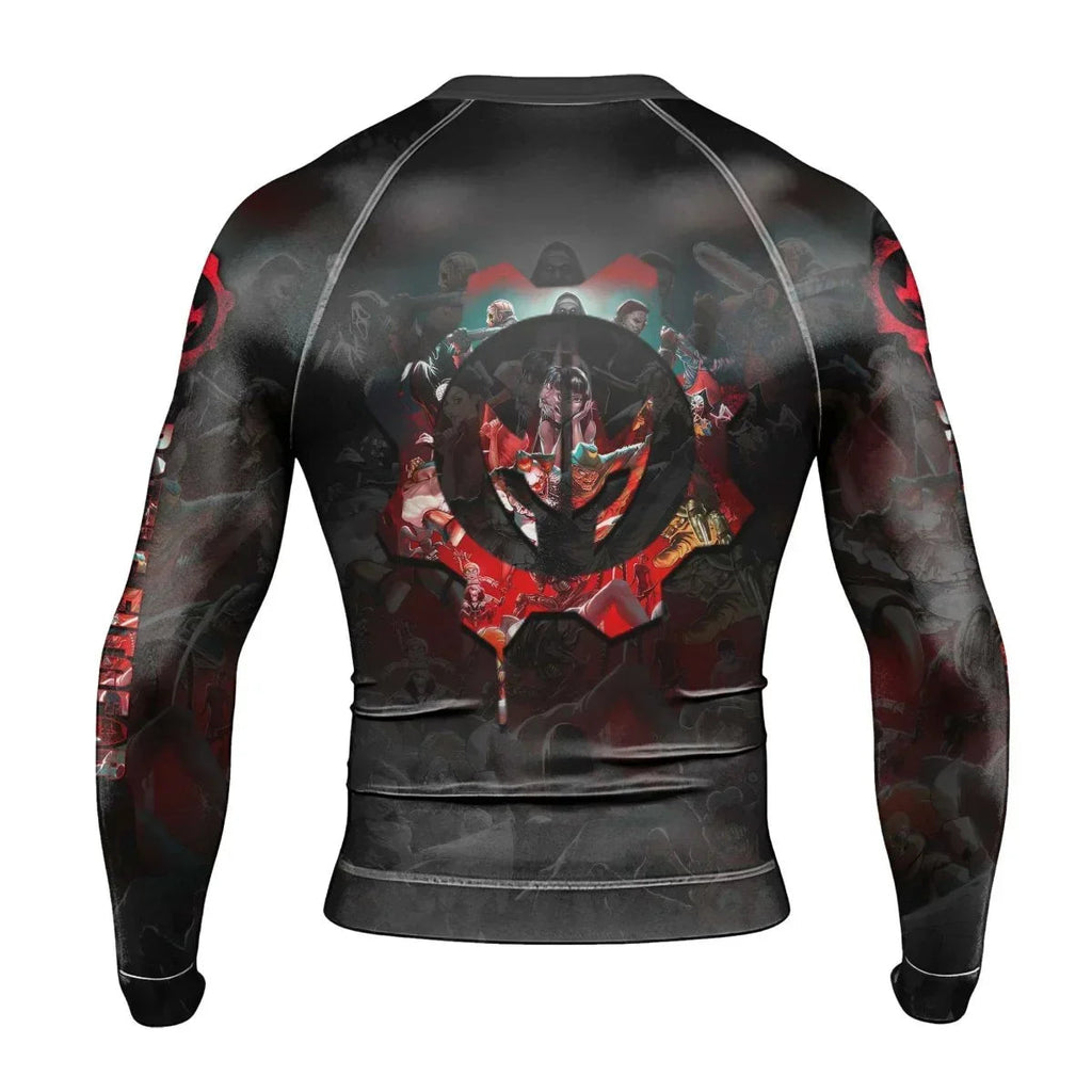 The Horror of Halloween Men's Long Sleeve Rash Guard