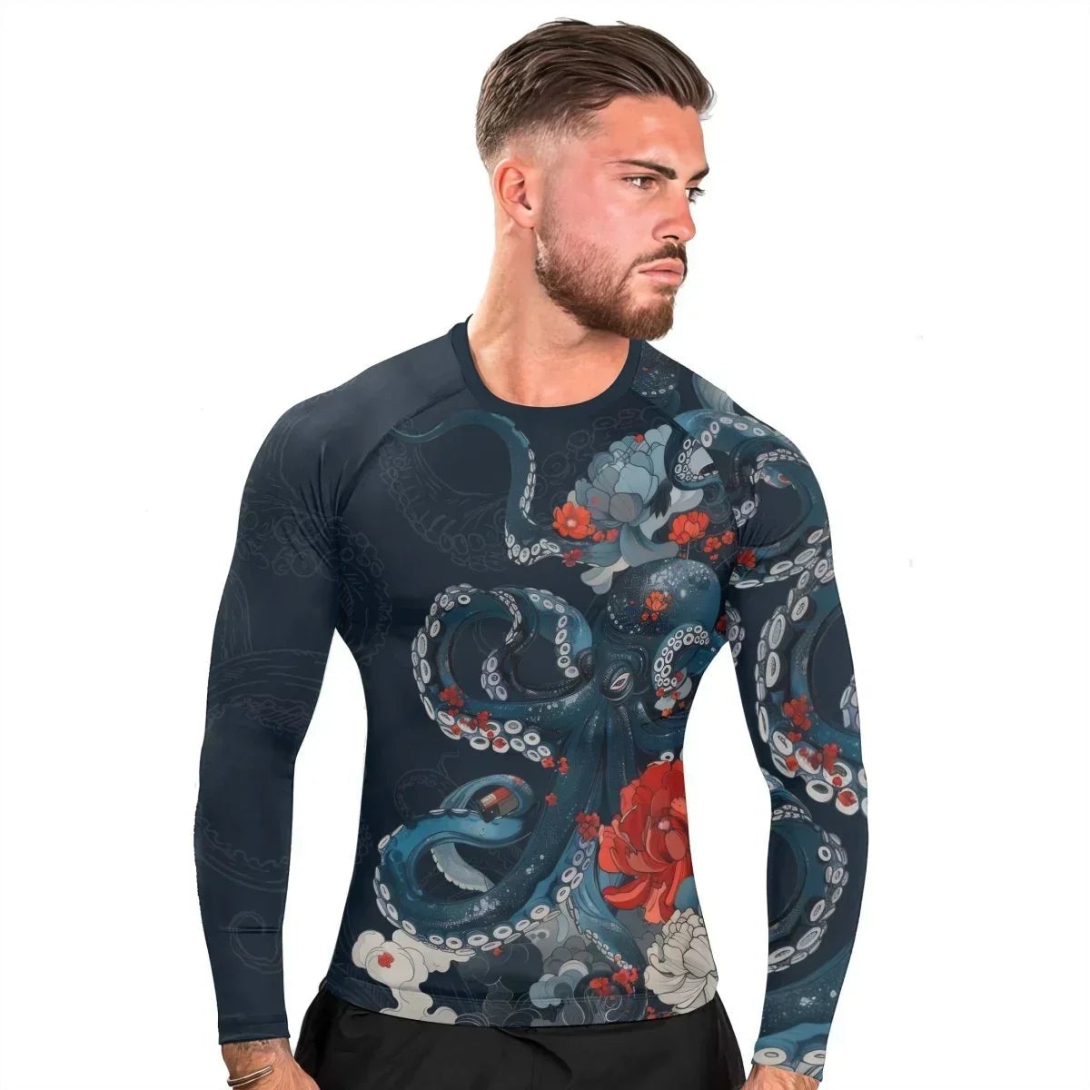 The Kraken's Garden Men's Long Sleeve Rash Guard