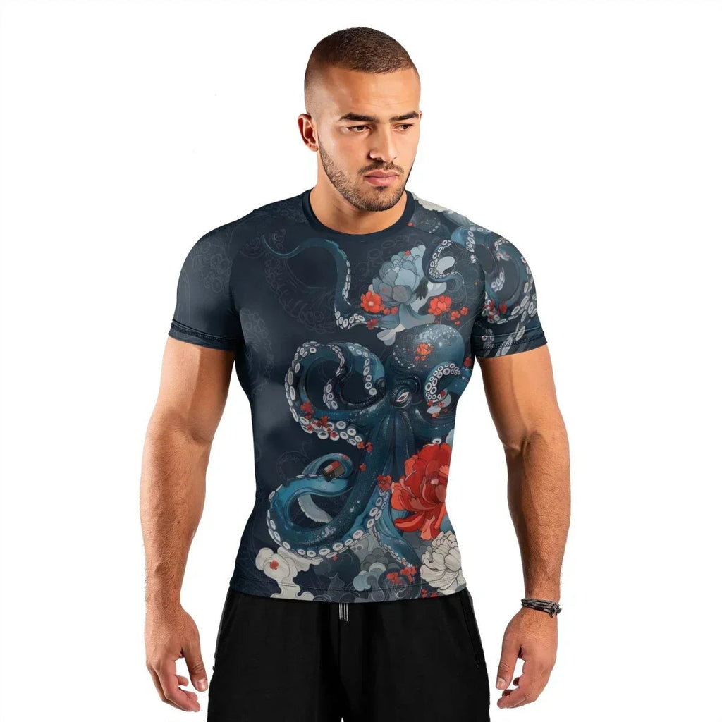 The Kraken's Garden Men's Short Sleeve Rash Guard