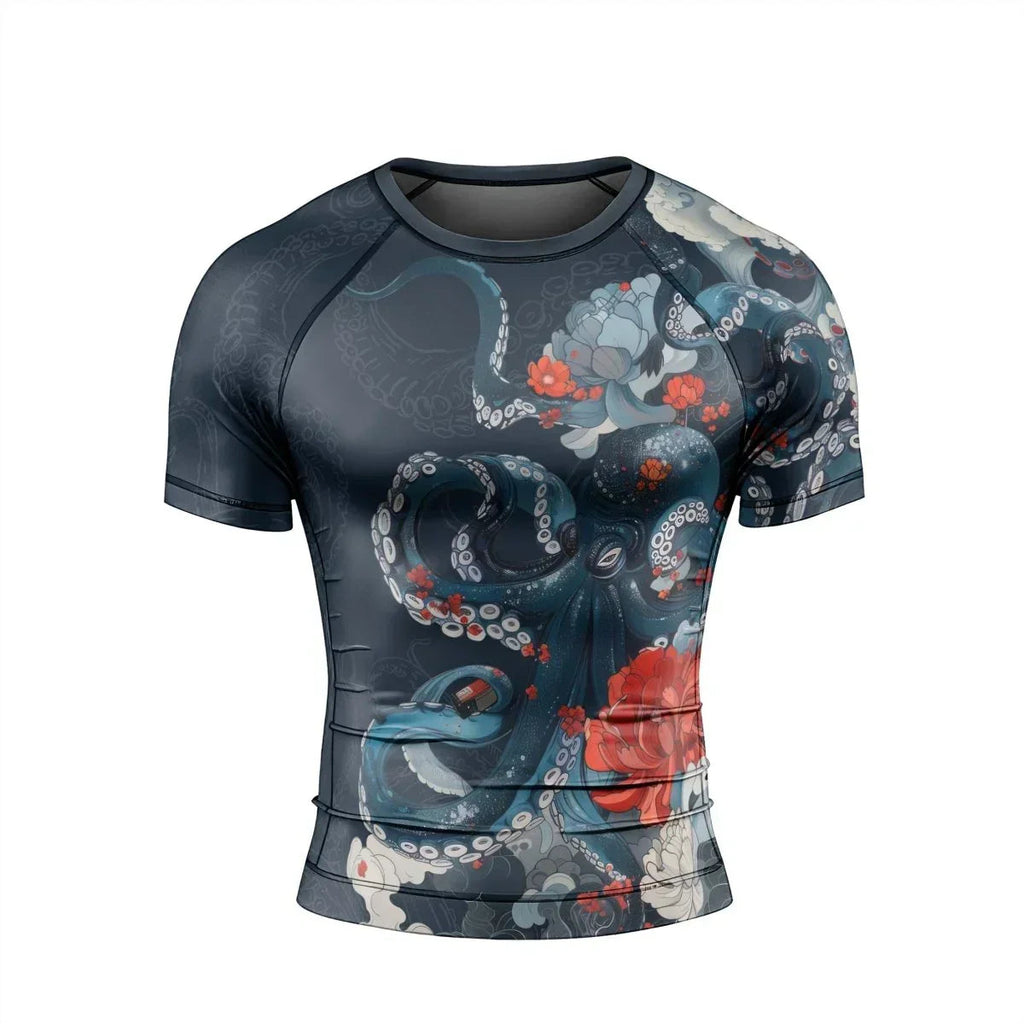 The Kraken's Garden Men's Short Sleeve Rash Guard