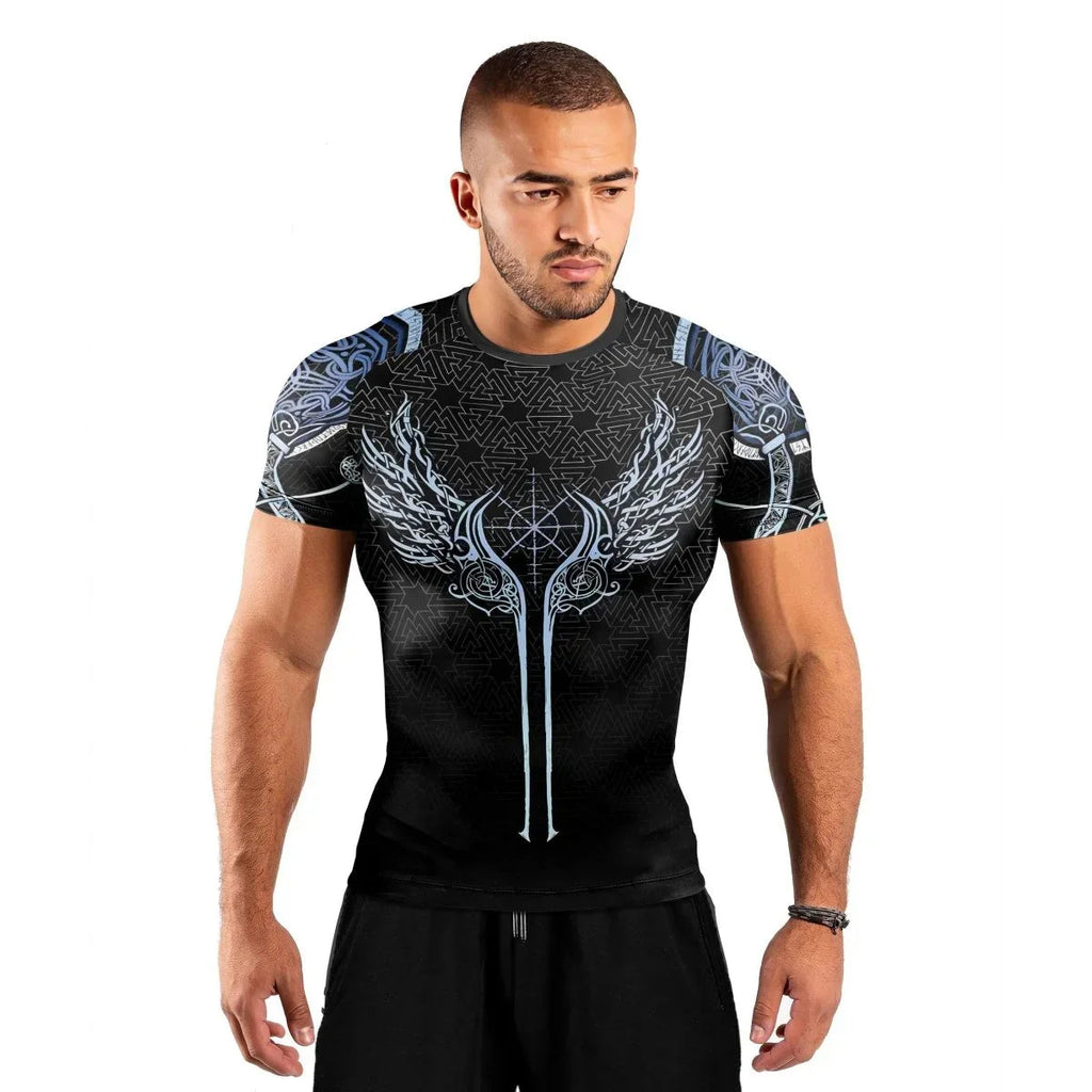 The Valkyries of Valhalla Men's Short Sleeve Rash Guard