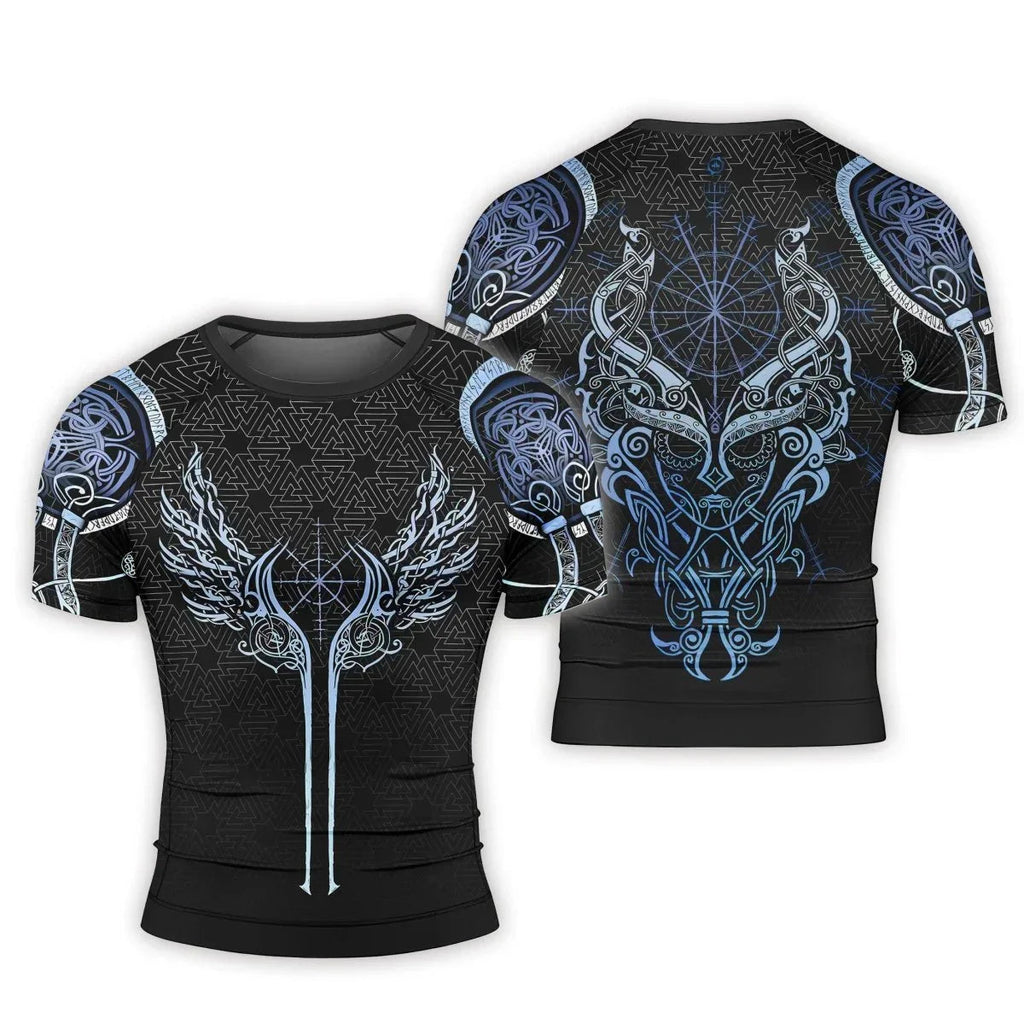 The Valkyries of Valhalla Men's Short Sleeve Rash Guard
