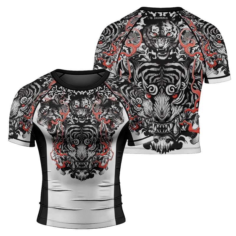 Rashninja Roaring Tiger Men's Short Sleeve Rash Guard