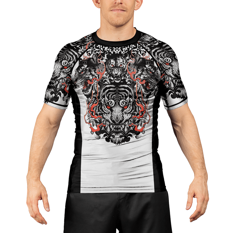 Rashninja Roaring Tiger Men's Short Sleeve Rash Guard