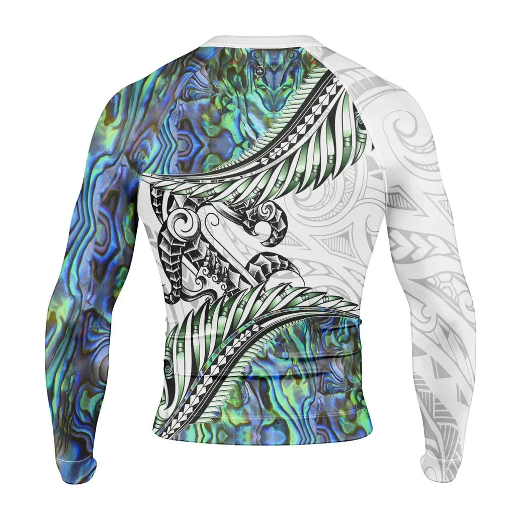 Tribal Maori Tattoo Men's Long Sleeve Rash Guard