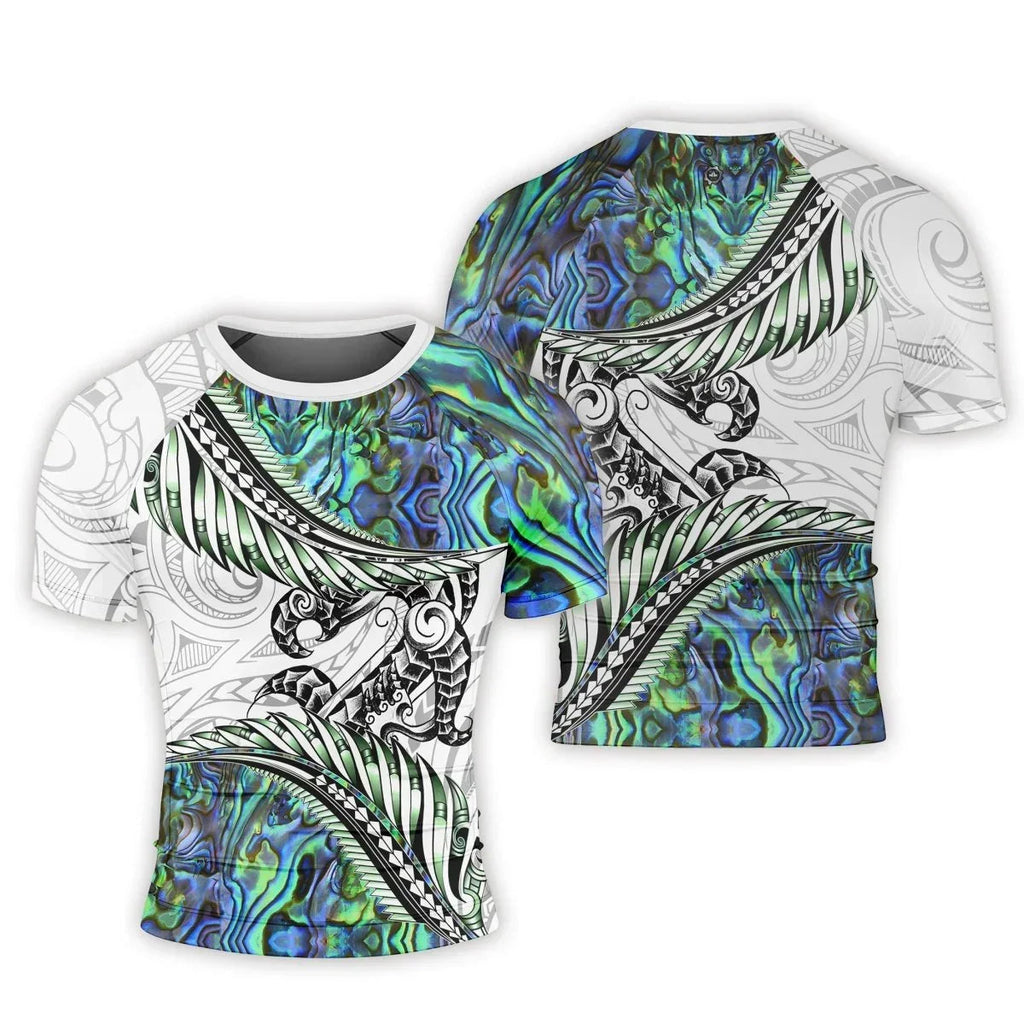 Tribal Maori Tattoo Men's Short Sleeve Rash Guard