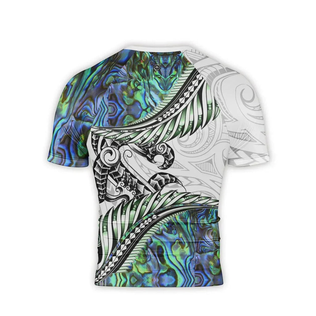 Tribal Maori Tattoo Men's Short Sleeve Rash Guard