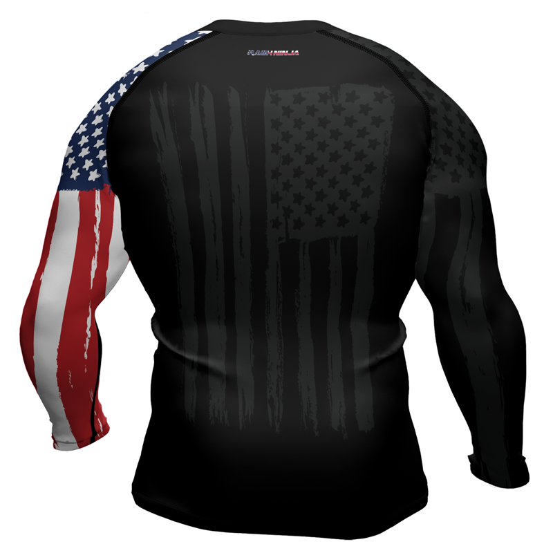 Rashninja American Flag Men's Long Sleeve Rash Guard