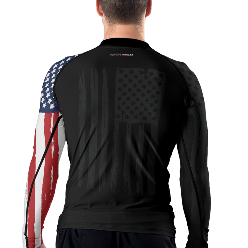 Rashninja American Flag Men's Long Sleeve Rash Guard