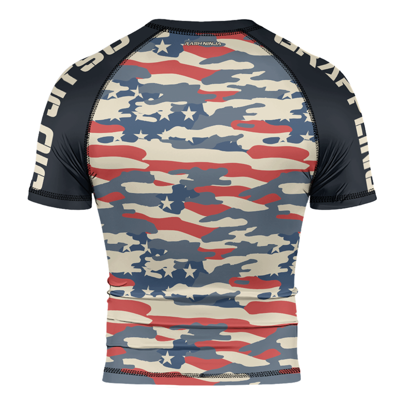Rashninja American Camouflage Men's Short Sleeve Rash Guard