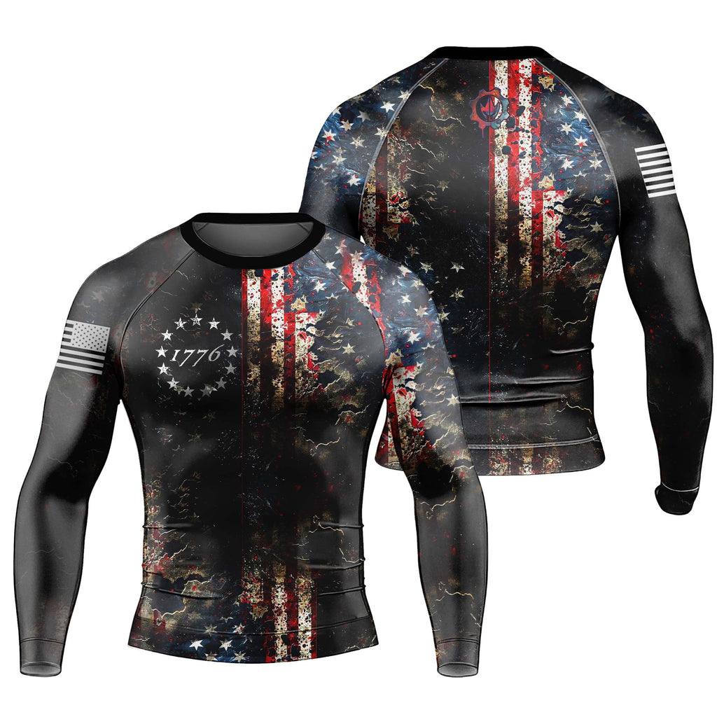 United States 1776 Men's Long Sleeve Rash Guard