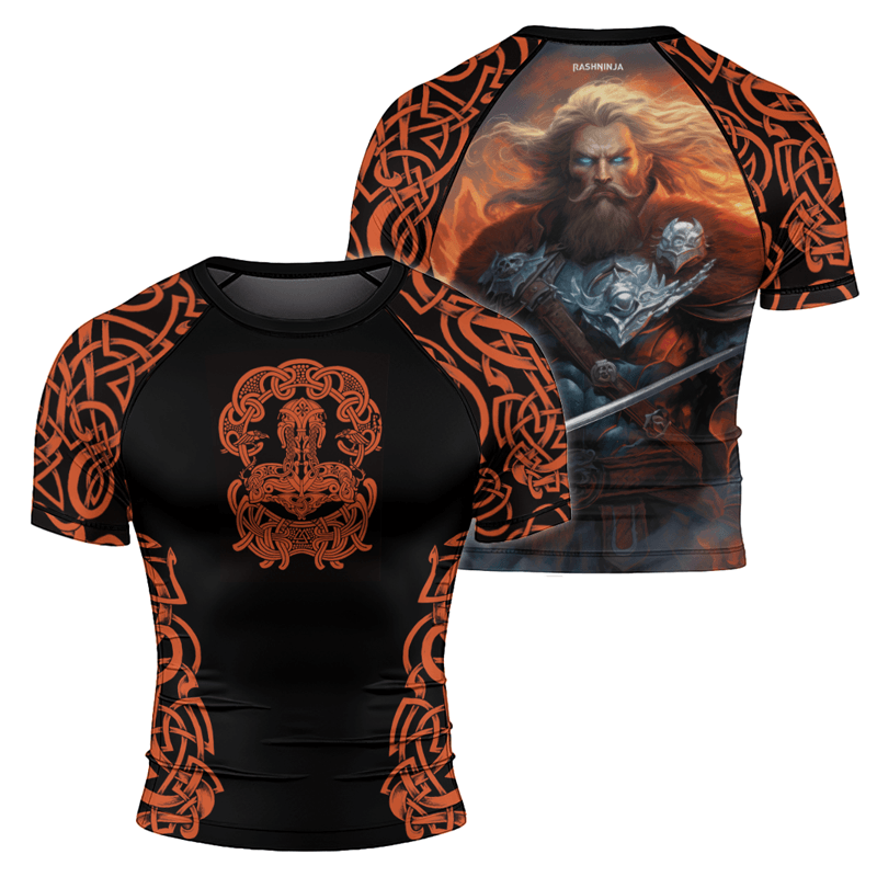 Rashninja Viking Valhalla Warrior Men's Short Sleeve Rash Guard