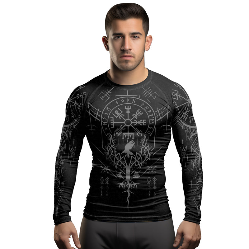 Rashninja Runes of Power Ranked Men's Long Sleeve Rash Guard