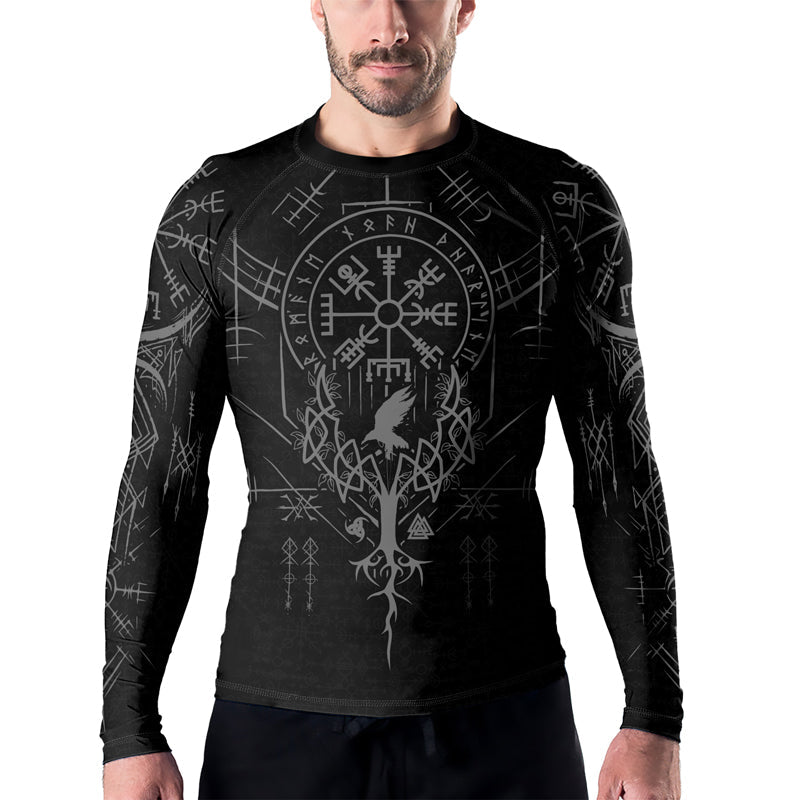 Rashninja Runes of Power Ranked Men's Long Sleeve Rash Guard