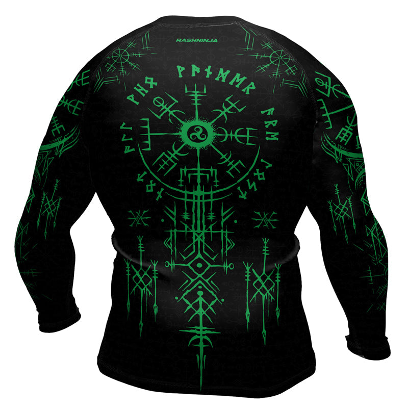 Rashninja Runes of Power Ranked Men's Long Sleeve Rash Guard