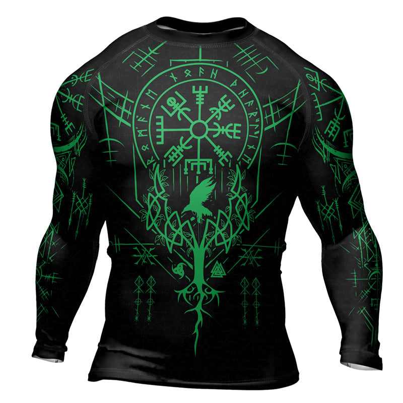 Rashninja Runes of Power Ranked Men's Long Sleeve Rash Guard