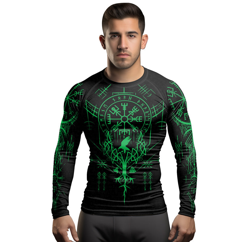 Rashninja Runes of Power Ranked Men's Long Sleeve Rash Guard