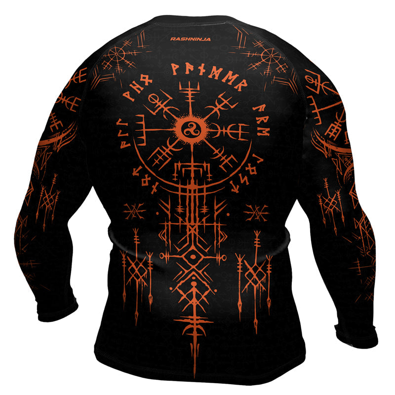 Rashninja Runes of Power Ranked Men's Long Sleeve Rash Guard