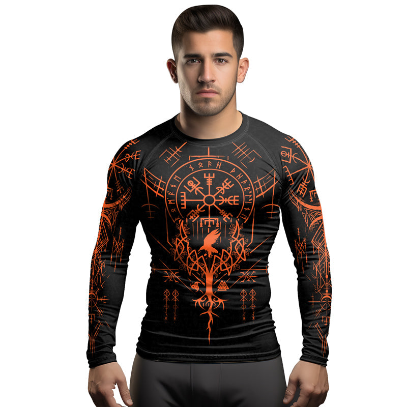 Rashninja Runes of Power Ranked Men's Long Sleeve Rash Guard
