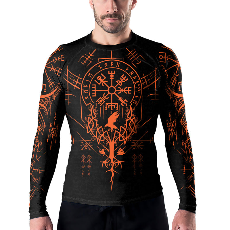 Rashninja Runes of Power Ranked Men's Long Sleeve Rash Guard