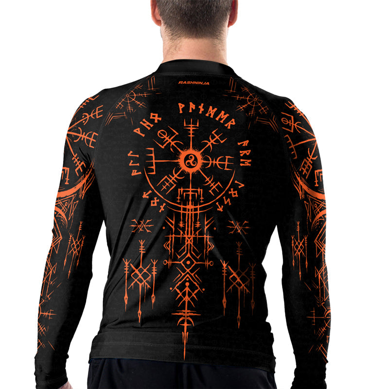 Rashninja Runes of Power Ranked Men's Long Sleeve Rash Guard