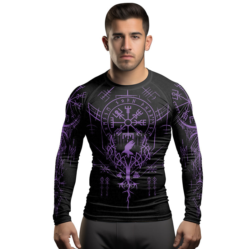 Rashninja Runes of Power Ranked Men's Long Sleeve Rash Guard