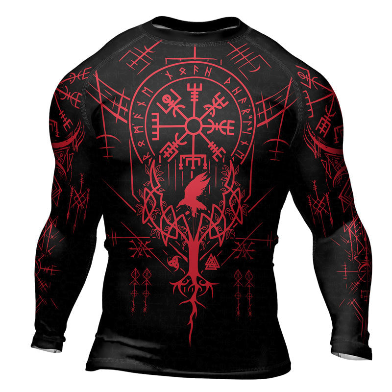 Rashninja Runes of Power Ranked Men's Long Sleeve Rash Guard