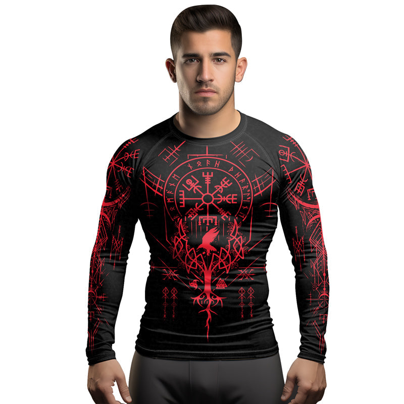 Rashninja Runes of Power Ranked Men's Long Sleeve Rash Guard