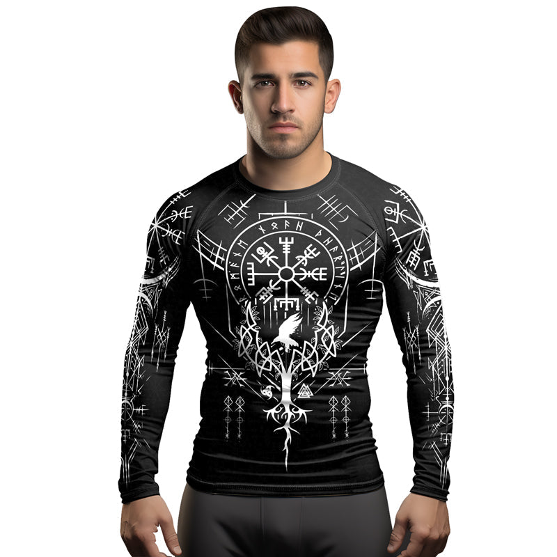 Rashninja Runes of Power Ranked Men's Long Sleeve Rash Guard