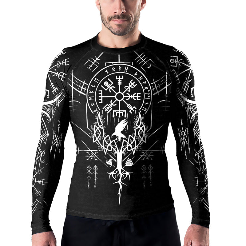 Rashninja Runes of Power Ranked Men's Long Sleeve Rash Guard