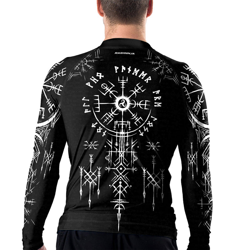 Rashninja Runes of Power Ranked Men's Long Sleeve Rash Guard