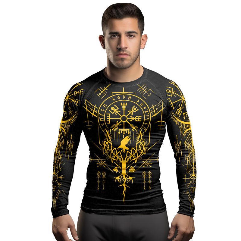 Rashninja Runes of Power Ranked Men's Long Sleeve Rash Guard