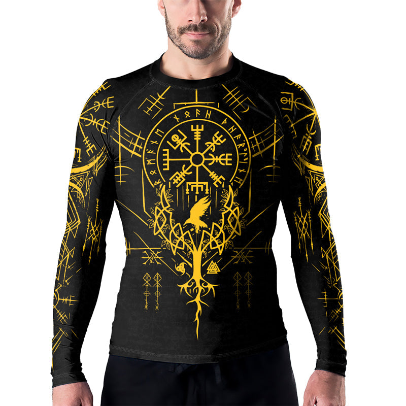 Rashninja Runes of Power Ranked Men's Long Sleeve Rash Guard