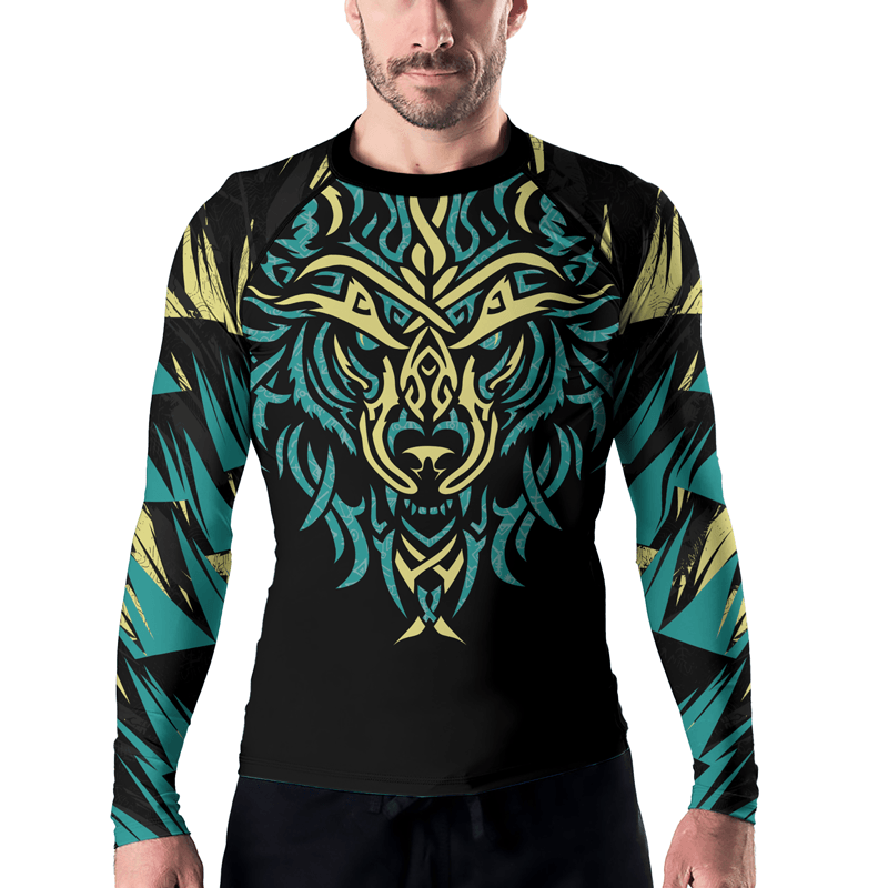 Rashninja Fenrir Wolf Men's Long Sleeve Rash Guard