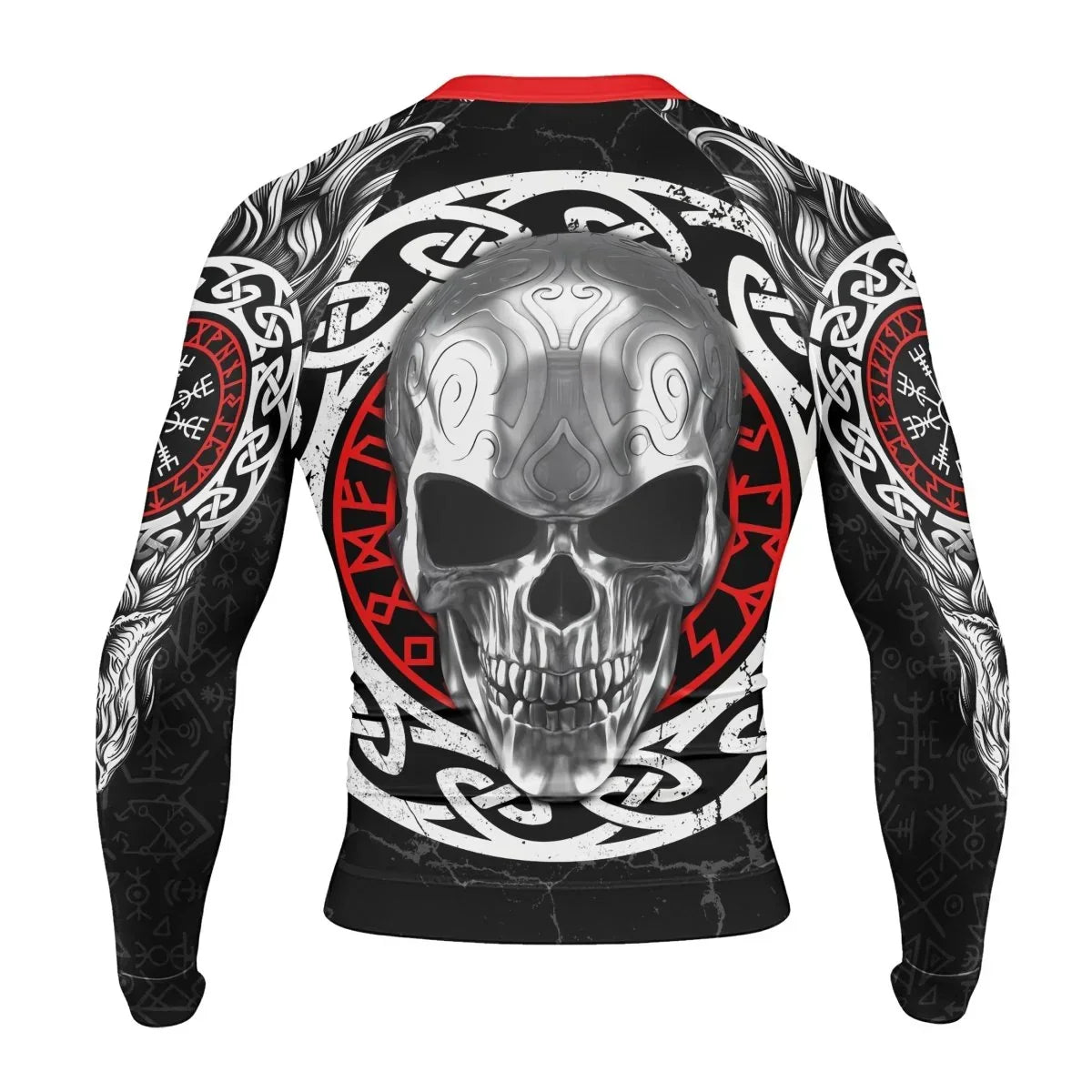 Vegvisir Skull Men's Long Sleeve Rash Guard