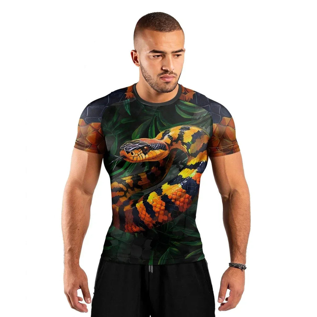 Venomous Snake Men's Short Sleeve Rash Guard