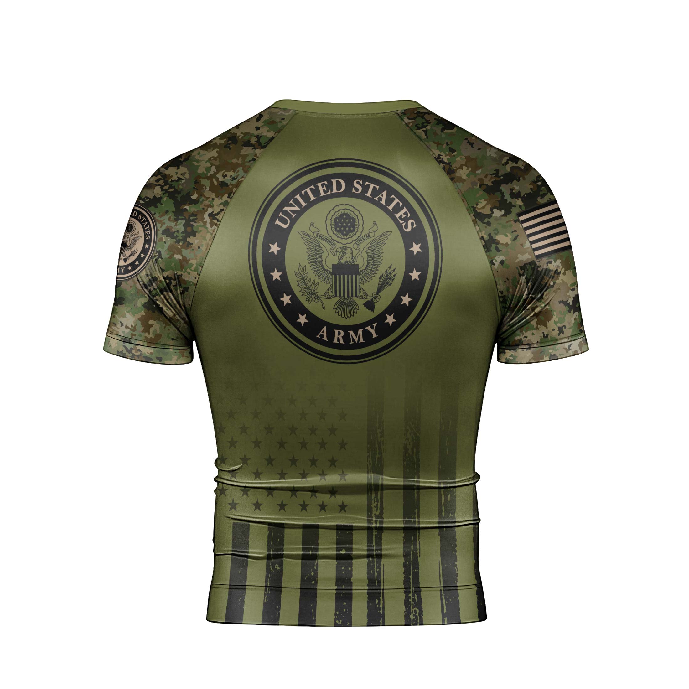 Veteran US Army Men's Short Sleeve Rash Guard