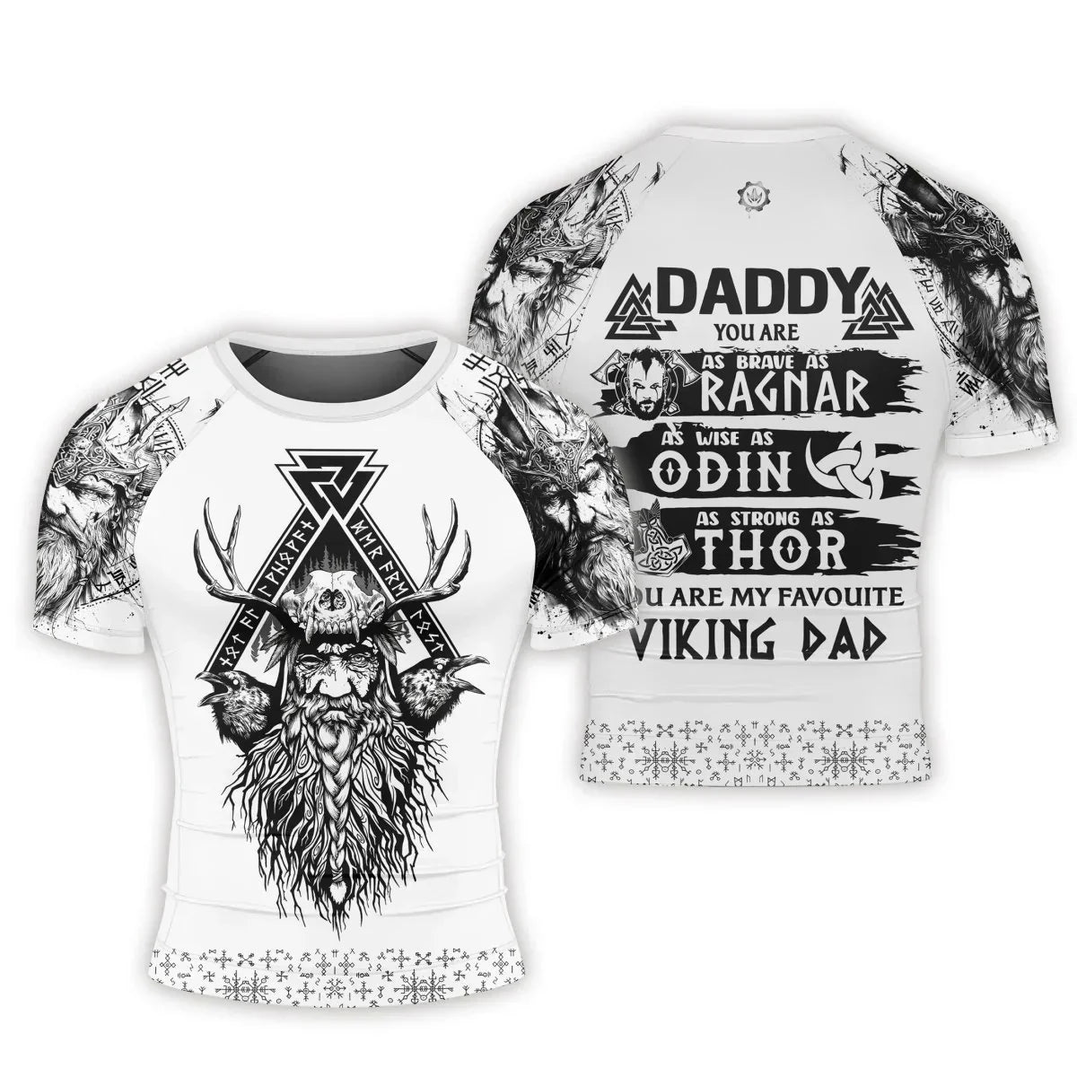Viking Daddy Men's Short Sleeve Rash Guard