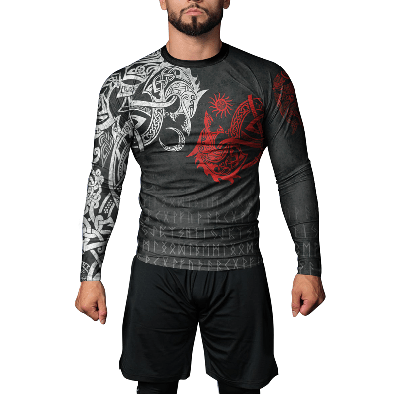 Rashninja Skoll And Hati Men's Long Sleeve Rash Guard
