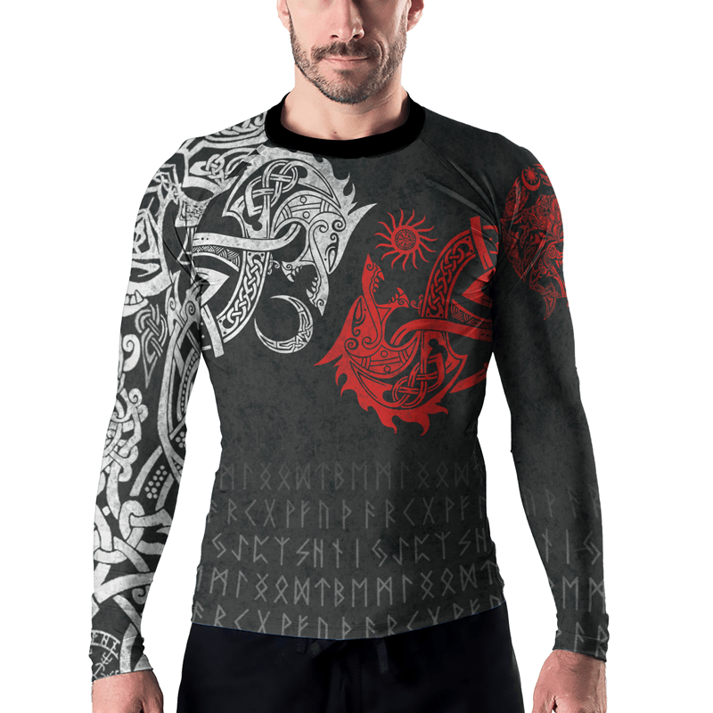 Rashninja Skoll And Hati Men's Long Sleeve Rash Guard