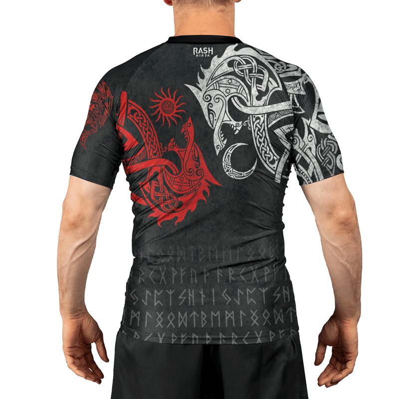 Rashninja Skoll And Hati Men's Short Sleeve Rash Guard