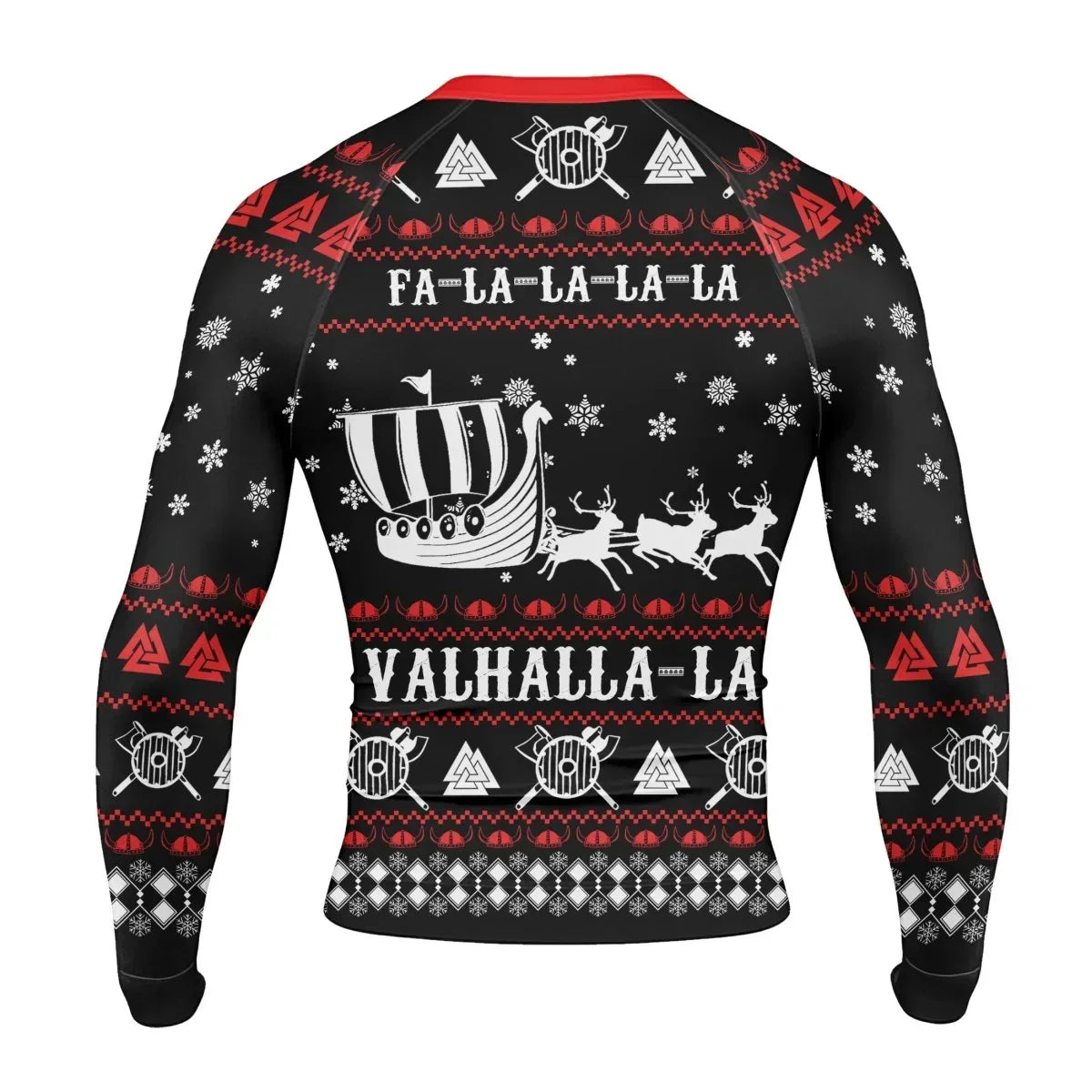 Viking Santa's Sleigh Men's Long Sleeve Rash Guard