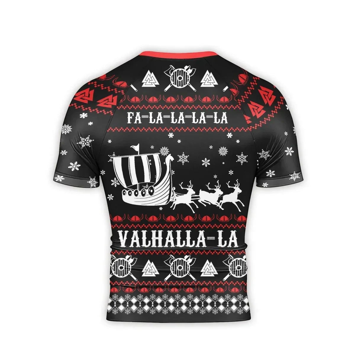 Viking Santa's Sleigh Men's Short Sleeve Rash Guard
