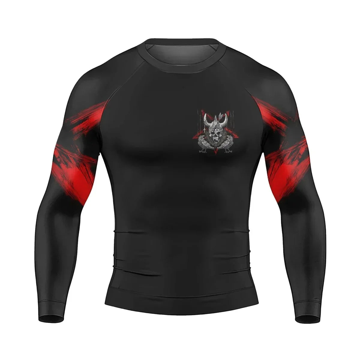 Viking Skull Men's Long Sleeve Rash Guard