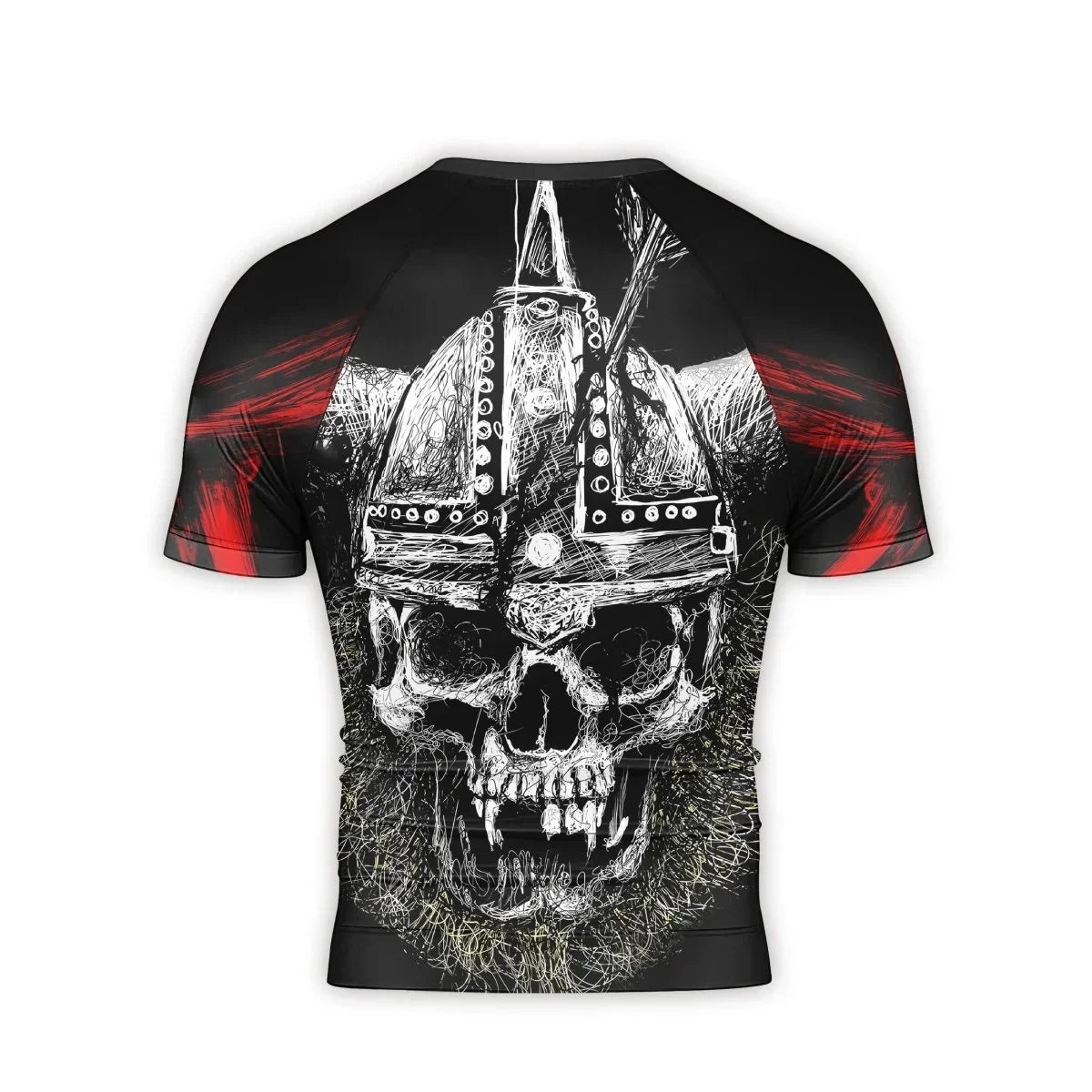 Viking Skull Men's Short Sleeve Rash Guard